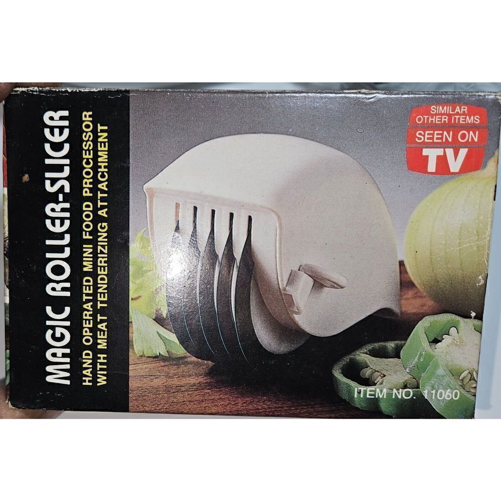 Vintage Magic Roller Slicer AS SEEN ON TV Mini Hand Held Food Processor NIB NEW